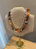 Pearl & Silk Statement Necklace