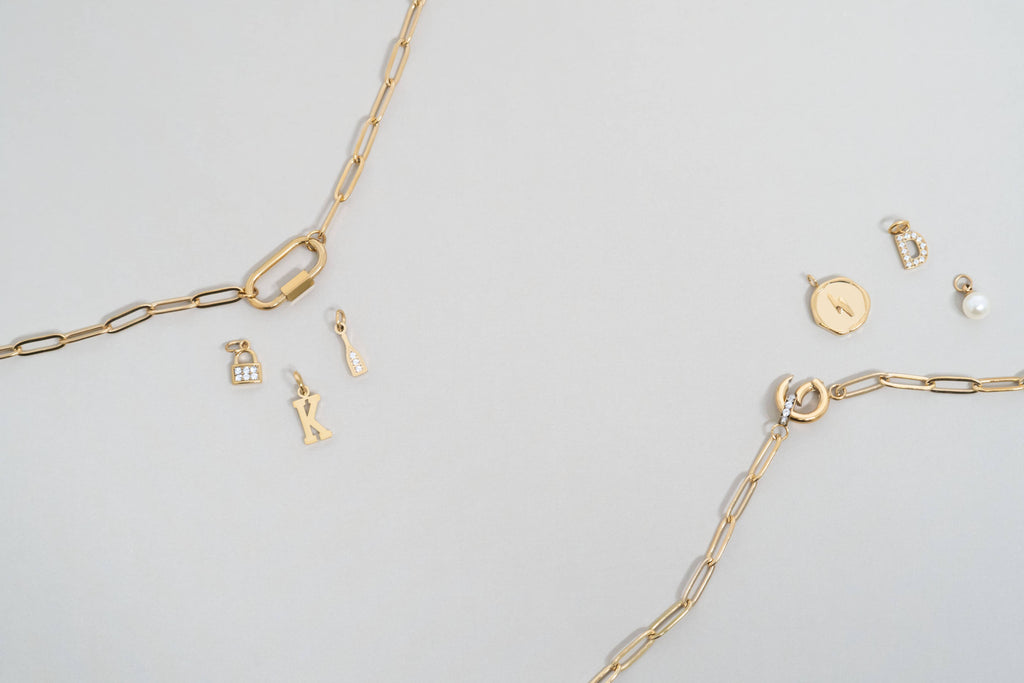 Paperclip Carabiner Charm Holder Necklace