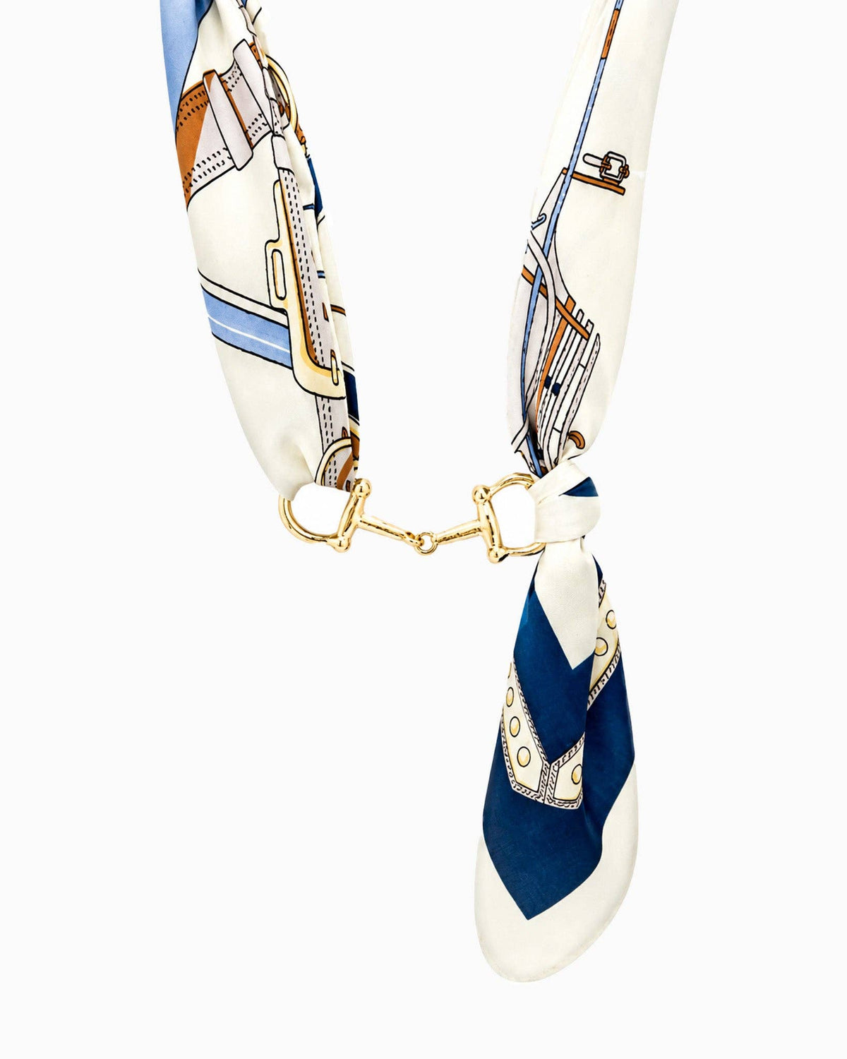 Horse Bit Silk Scarf Choker Necklace