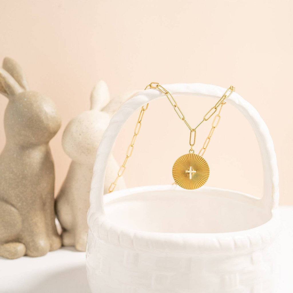 Sunburst Cross Necklace