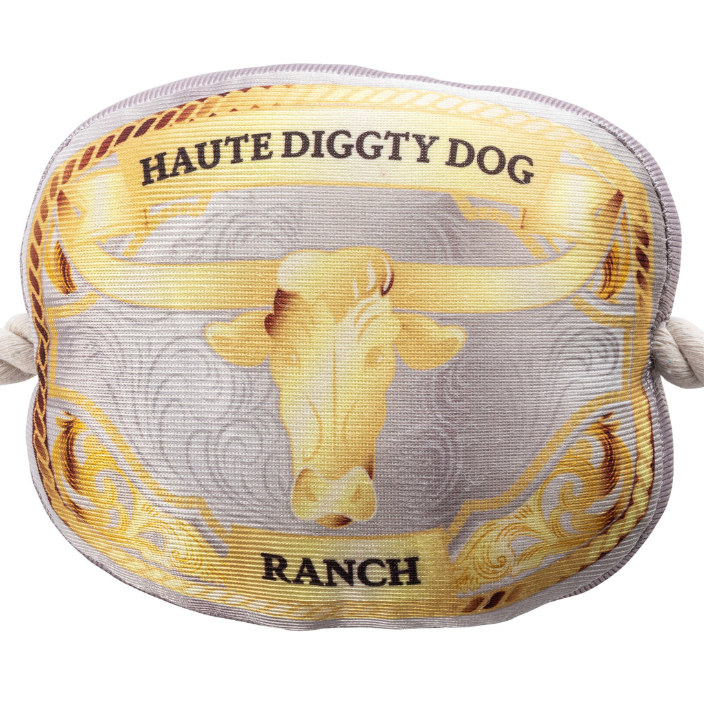 Western Belt Buckle | Plush Squeaker Dog Toy