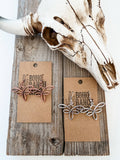 Western Boot Stitch Dangle Earrings