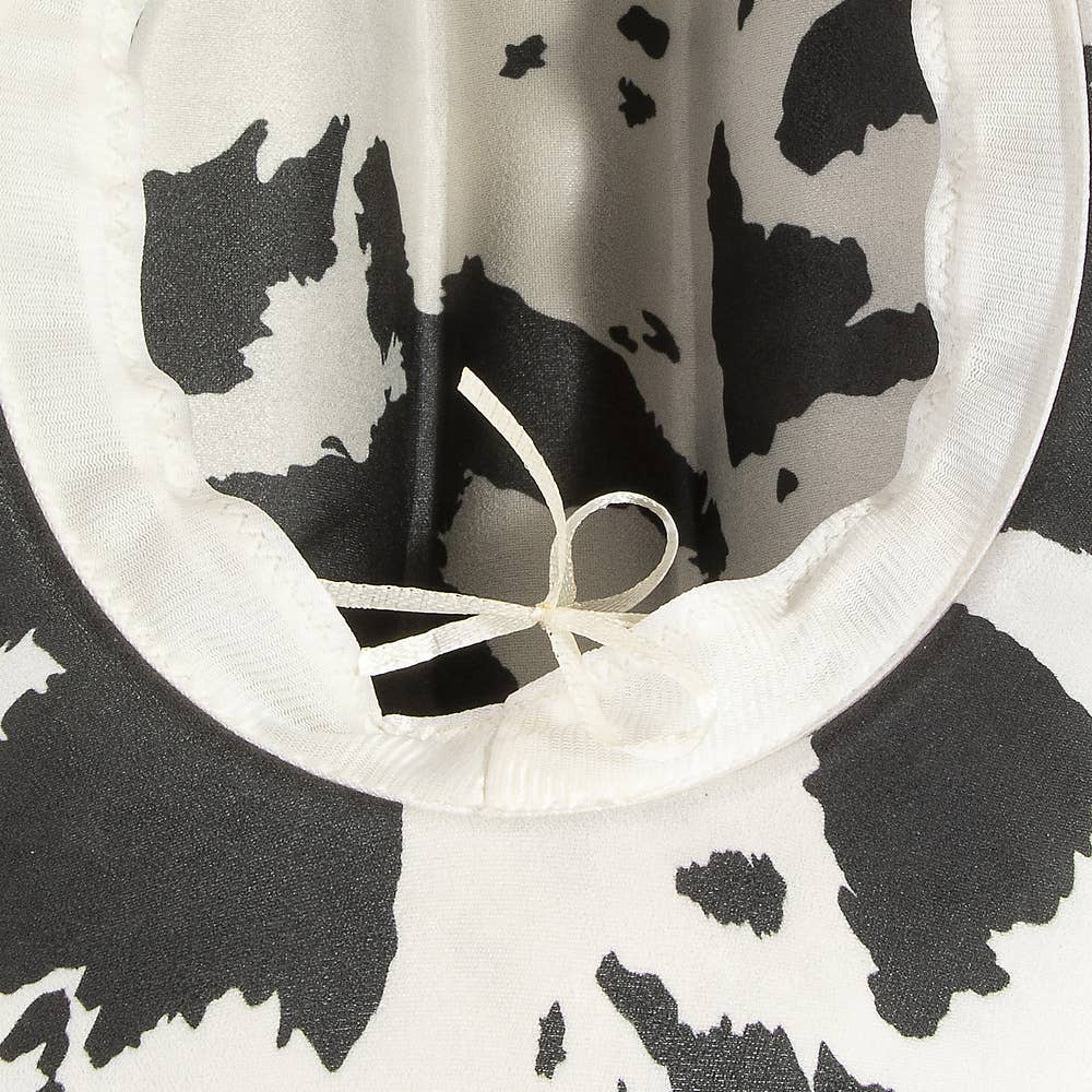 Faux Suede Cow Print Western Cowboy Hat