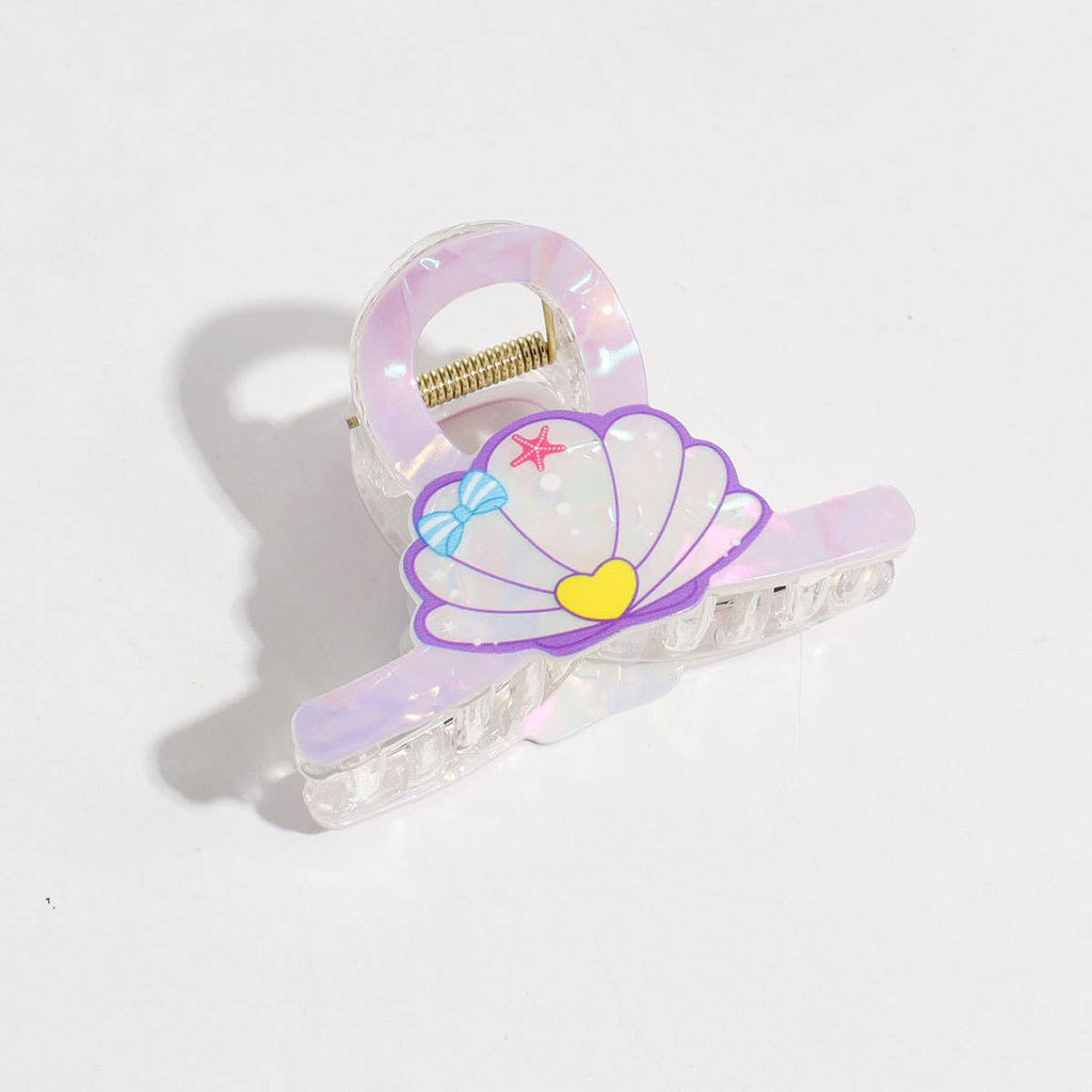 Cartoon Iridescent Ocean Animal Design Hair Claw Clip