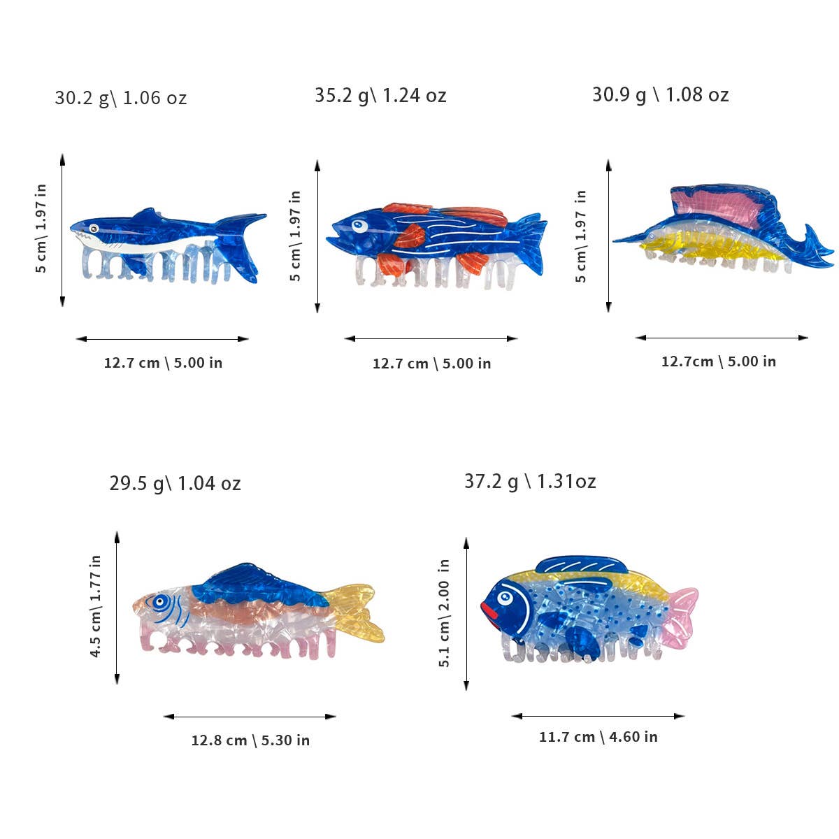 Sailfish Hair Claw Clip