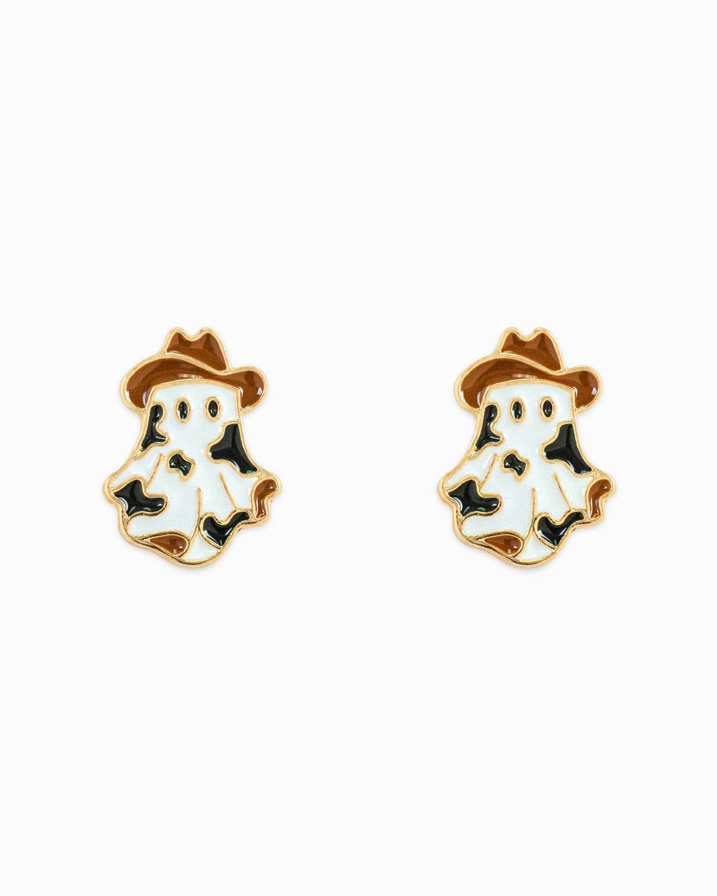 Halloween Western Ghost Boo Stud Earrings