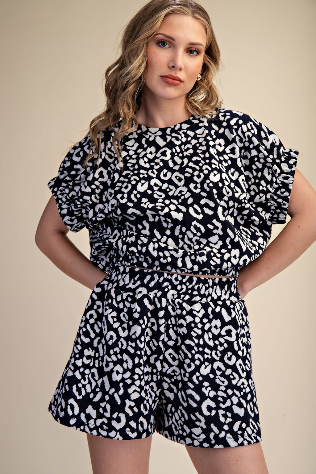 Wild Side Navy Shorts Set