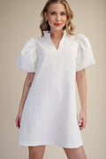 Textured Ruffle Sleeve Mini Dress