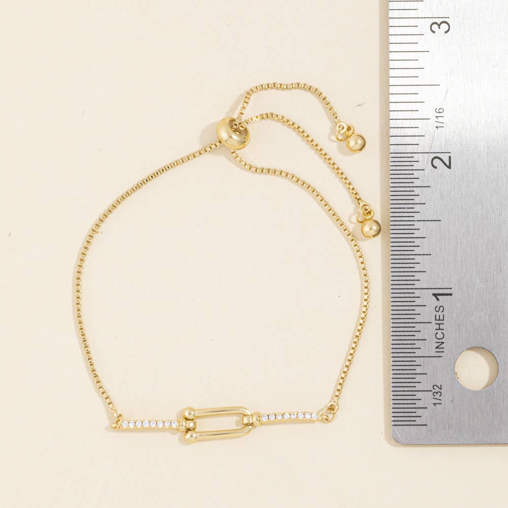 Pave Bar Bolo Bracelet