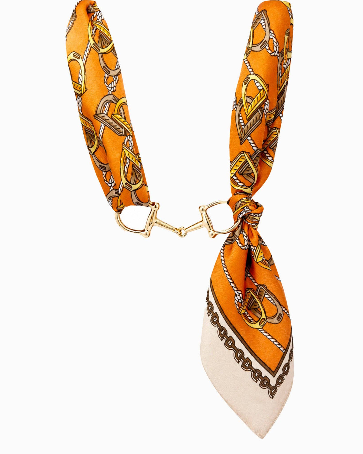 Horse Bit Silk Scarf Choker Necklace