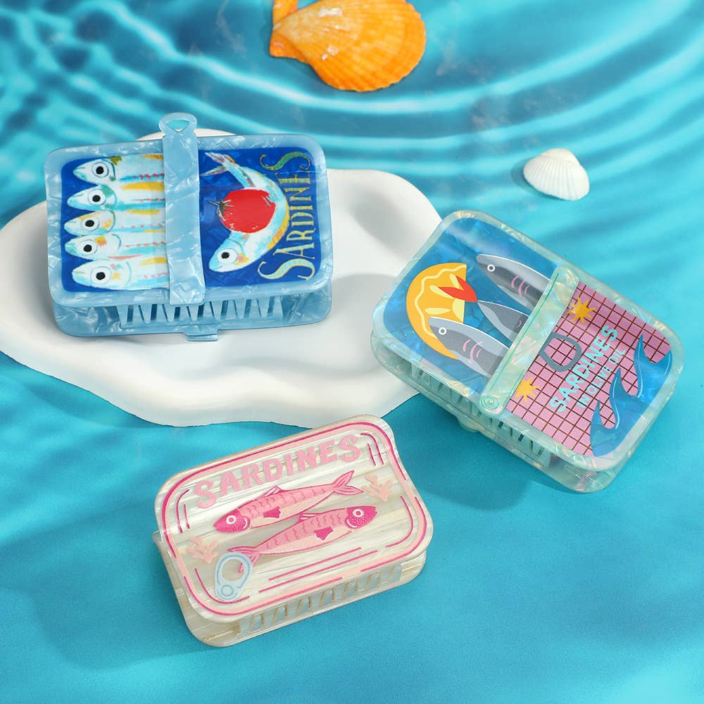 Sardine Can Hair Claw Clip