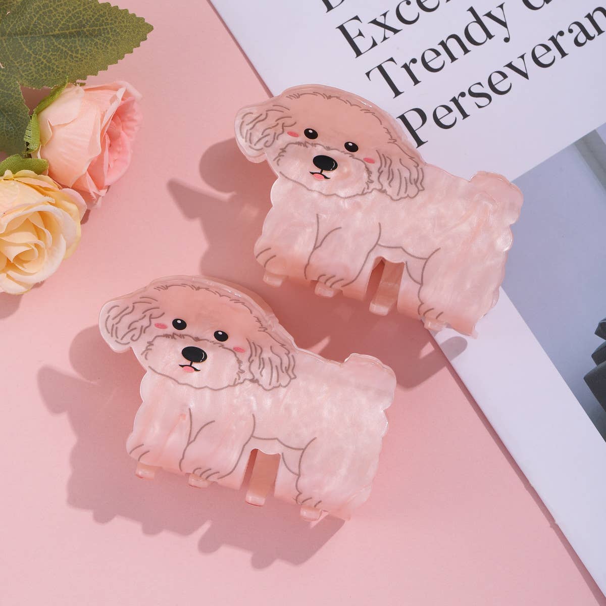Maltipoo Hair Claw Clip
