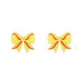 Softball Bow Stud Earrings