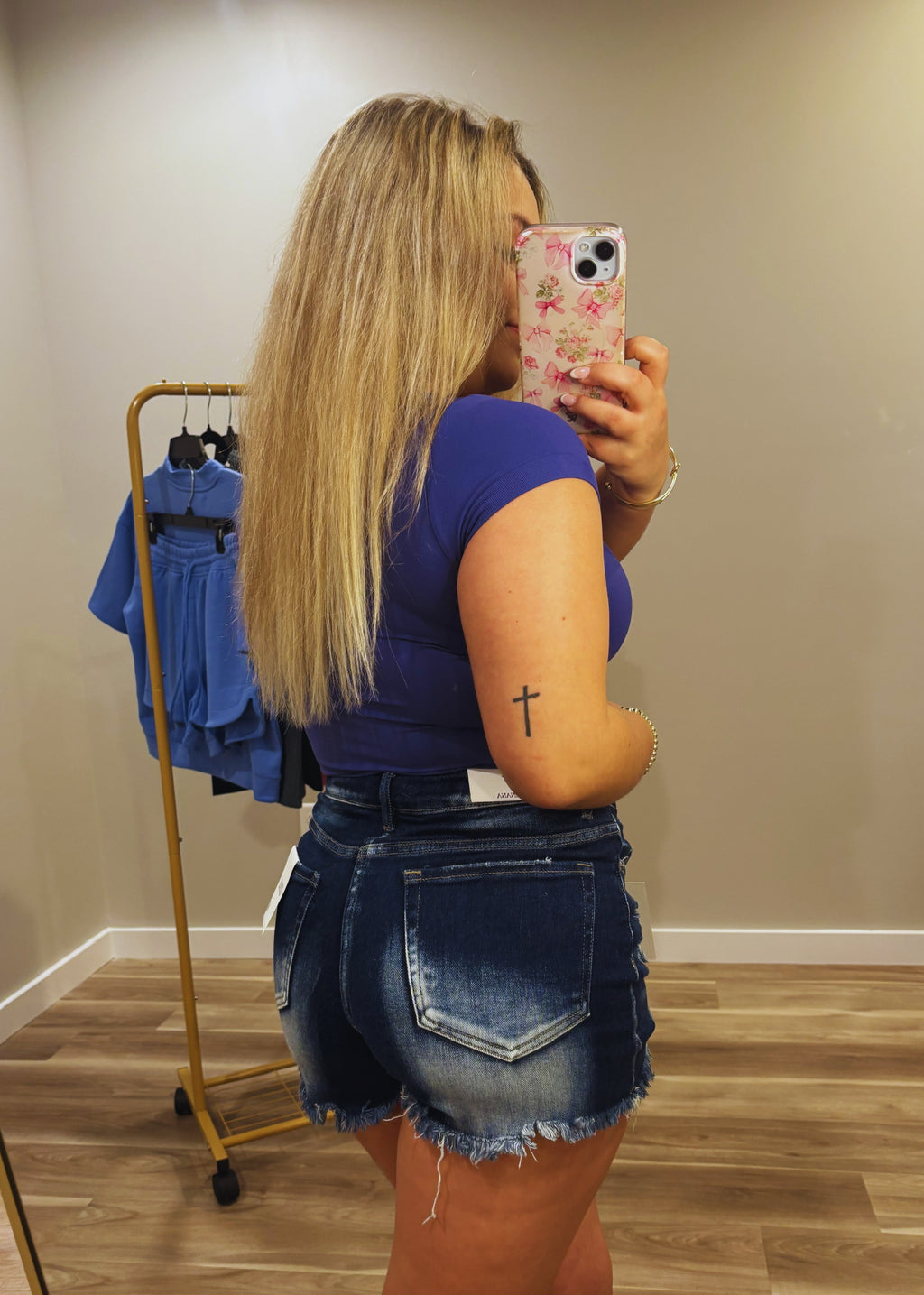 Midnight Trail Denim Shorts