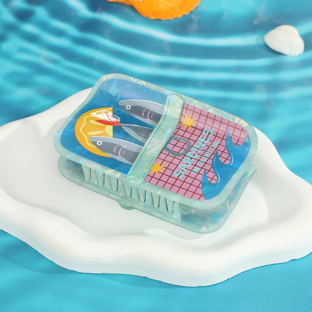 Sardine Can Hair Claw Clip