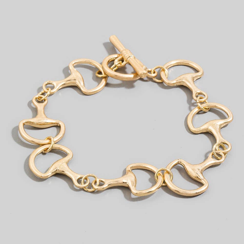 Horsebit Toggle Chain Bracelet
