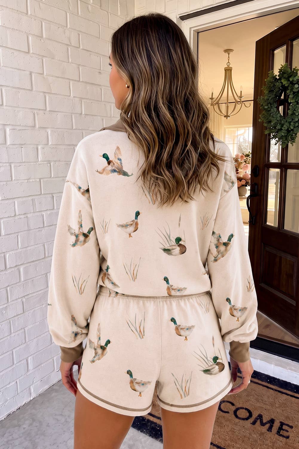 Western Mallard Pullover Zipper Top