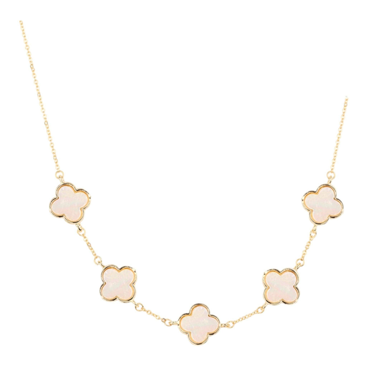 Mother of Pearl Clover Necklace