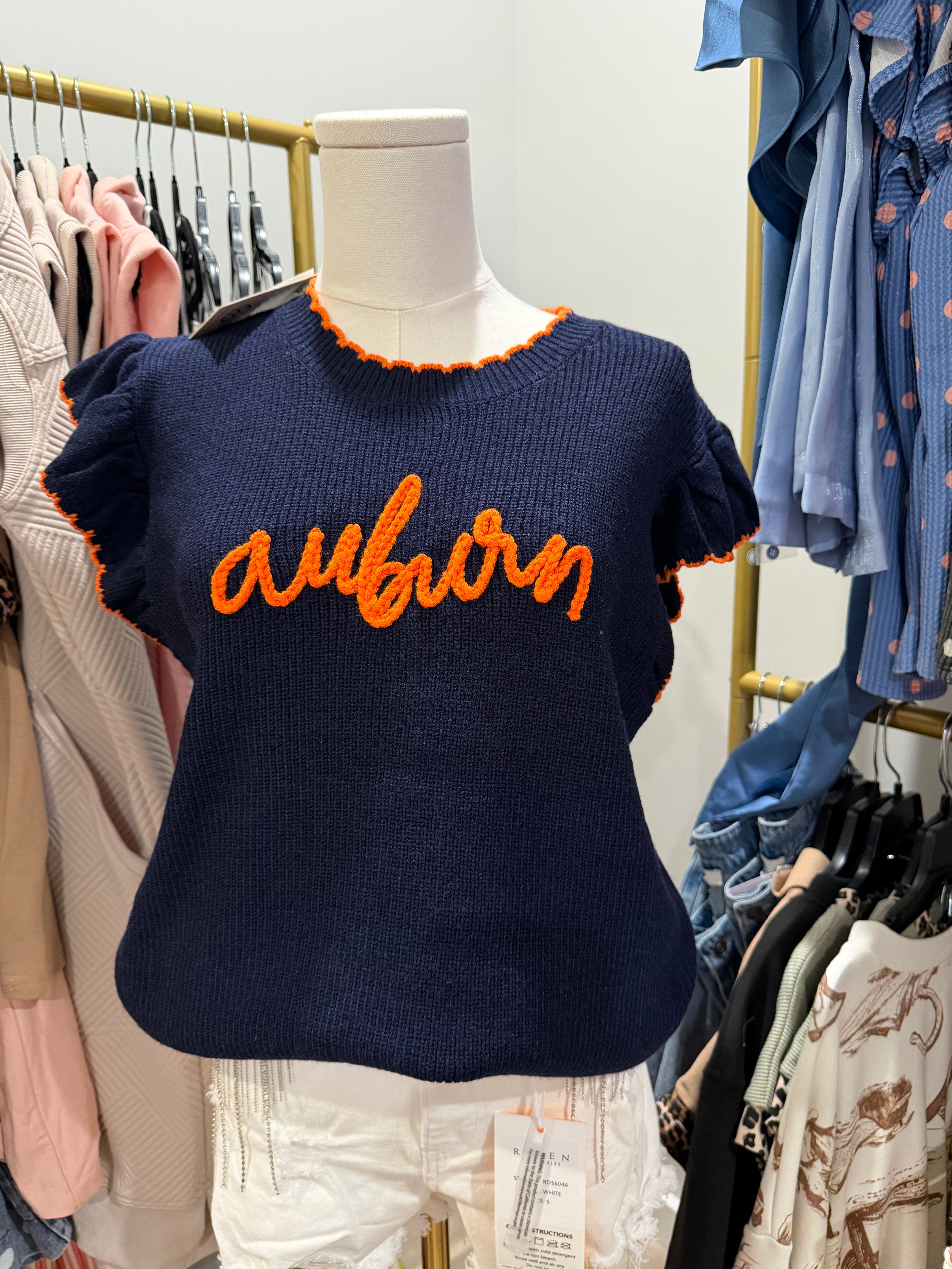 Auburn Script Sweater