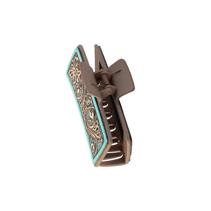 Rustic Copper Floral Hair Clip