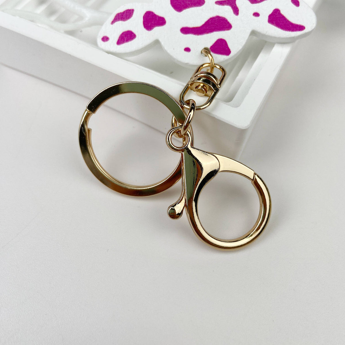 Wooden Bull Head Keychain