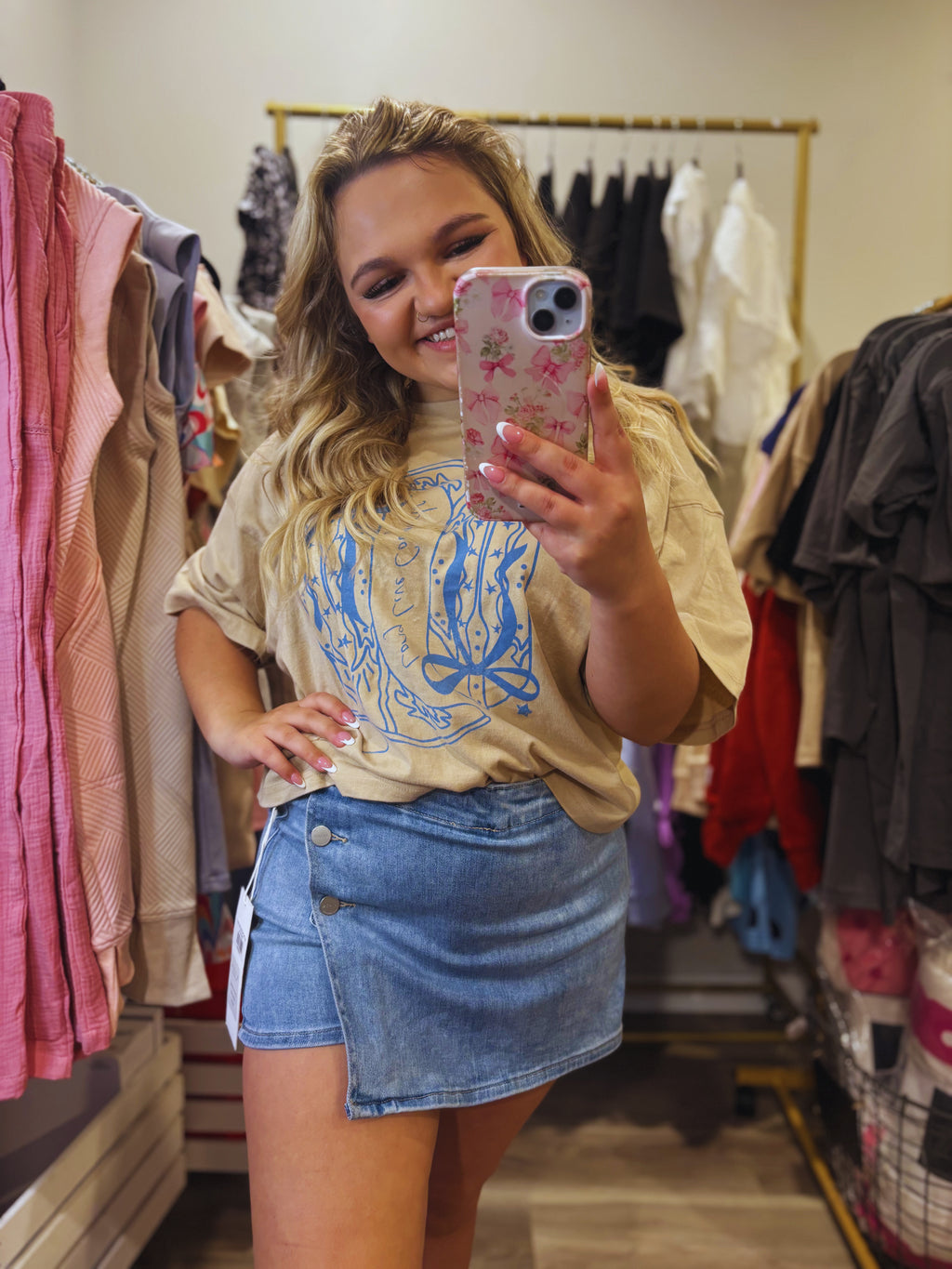 High Rise Risen Button Down Skort