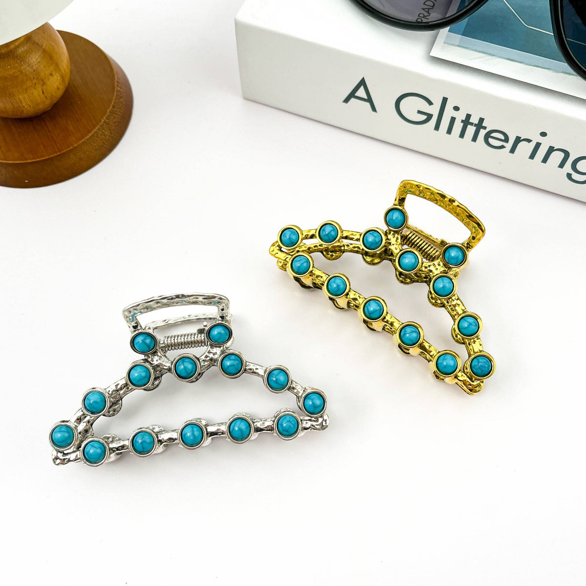 Turquoise Hair Claw Clip