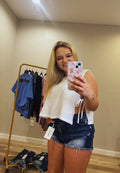 Sunkissed Gauze Top White