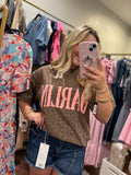 Darlin’ Pink Puff Leopard Graphic Tee