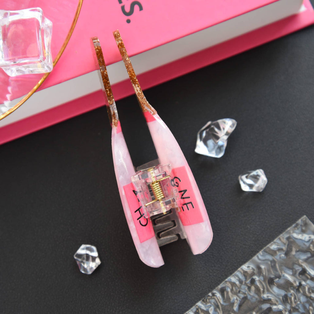 Glitter Champagne Bottle Hair Claw Clip