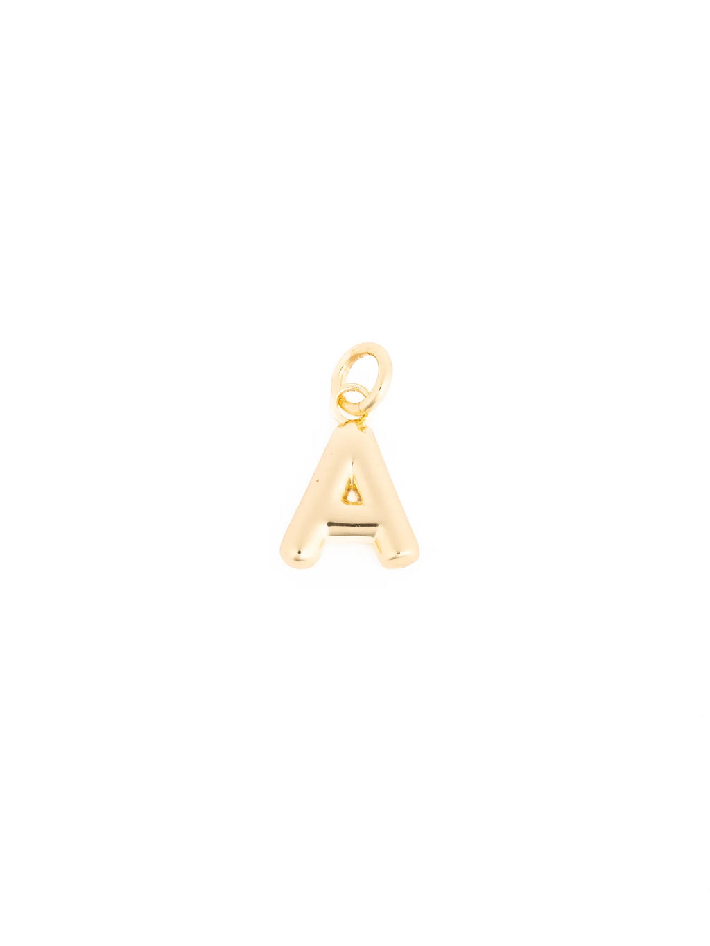 Charm Bar Bubble Initial Charm Gold
