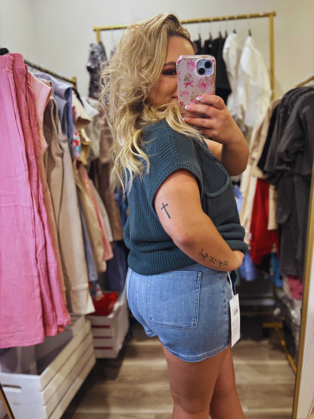 High Rise Risen Button Down Skort