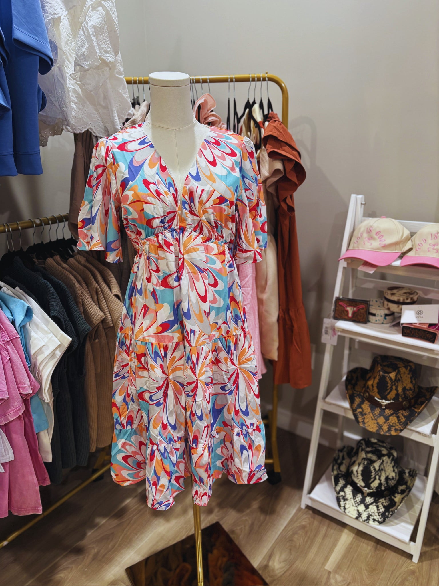 Southern Sunset Swirl Dress