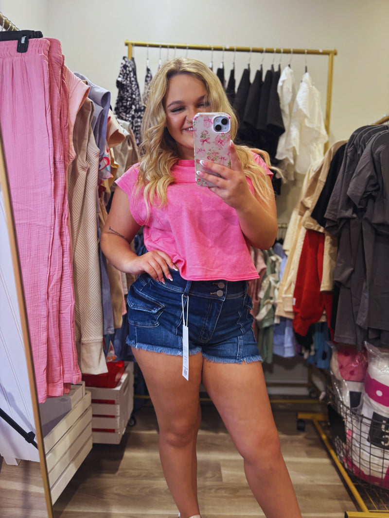 Risen High Rise Dark Shorts