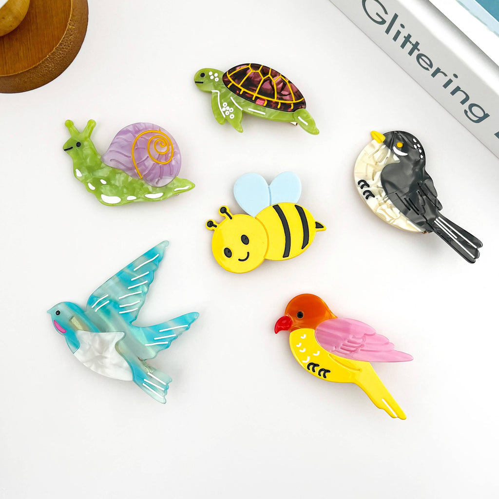 Whimsical Animal Side Hair Clips, Alligator Barrette