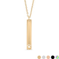 Paw Print Bar Necklace