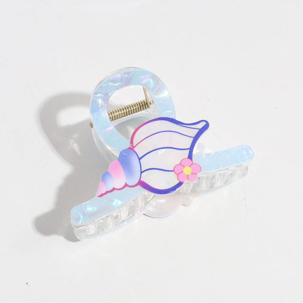 Cartoon Iridescent Ocean Animal Design Hair Claw Clip