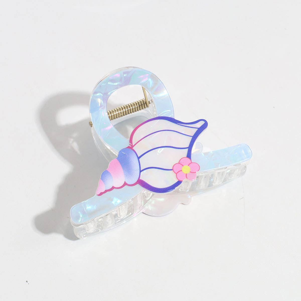 Cartoon Iridescent Ocean Animal Design Hair Claw Clip