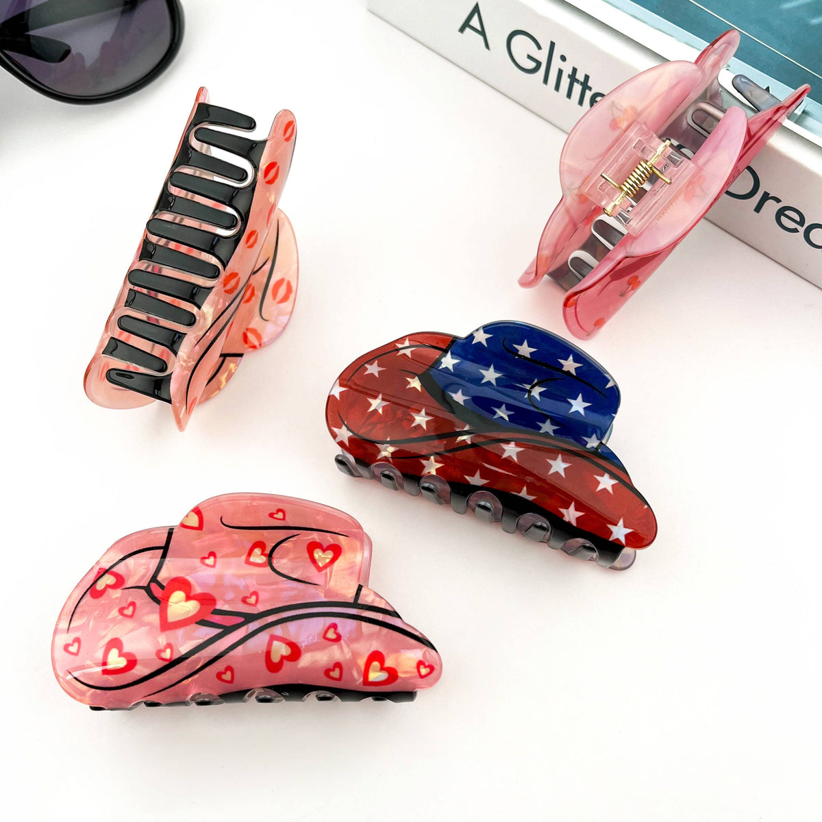 Pink Cowboy Hat Hair Clip