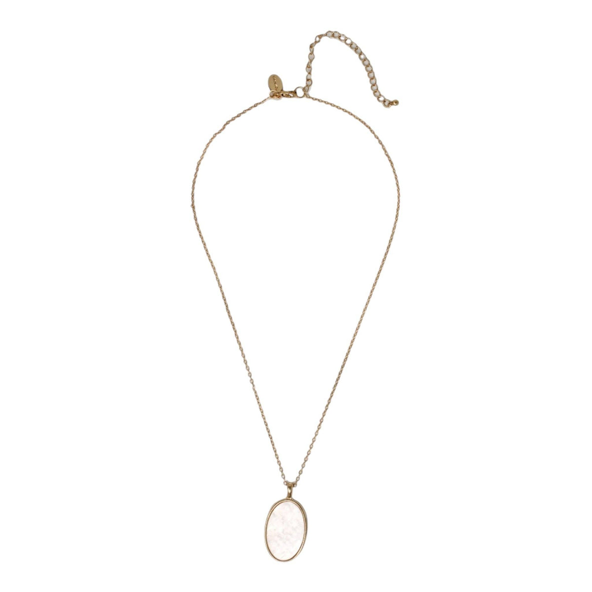 Oval Stone Pendant Necklace