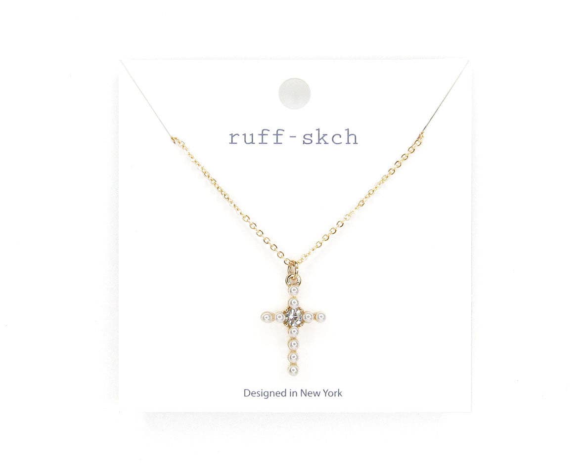 Pearl Cross Necklace