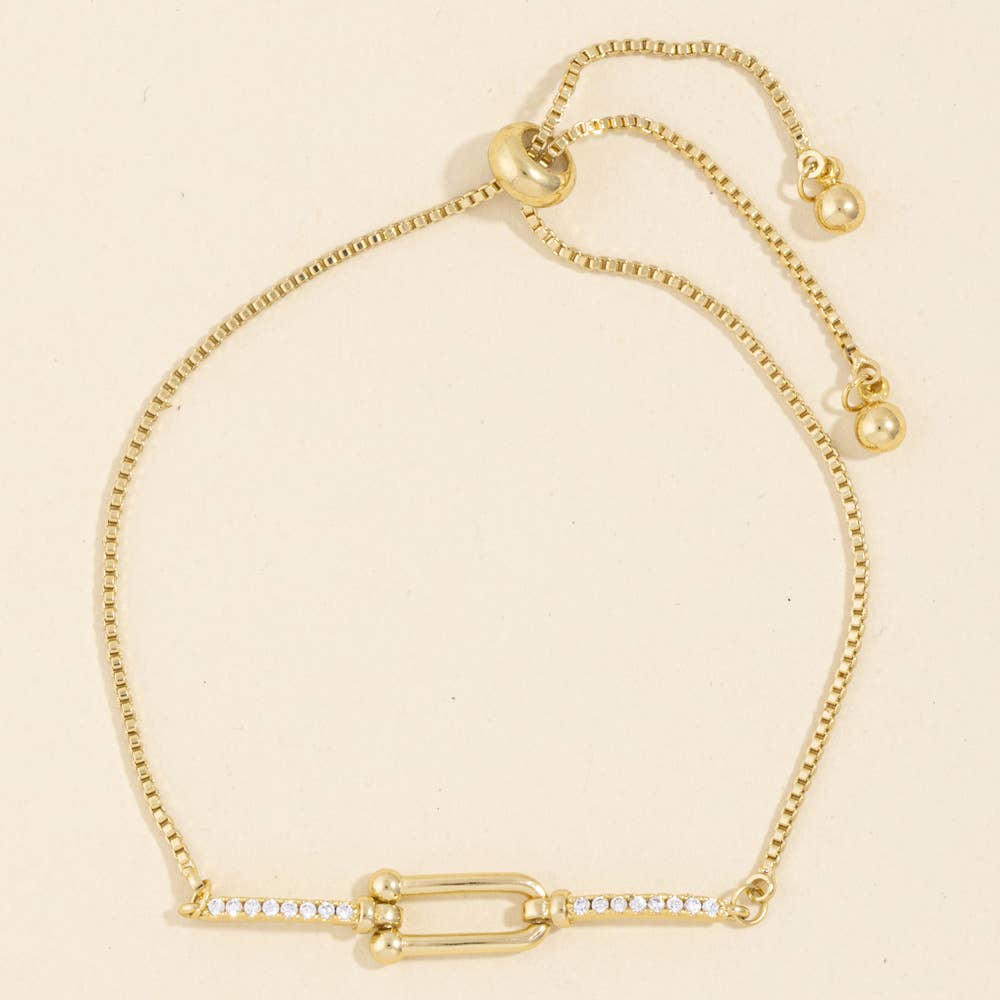 Pave Bar Bolo Bracelet