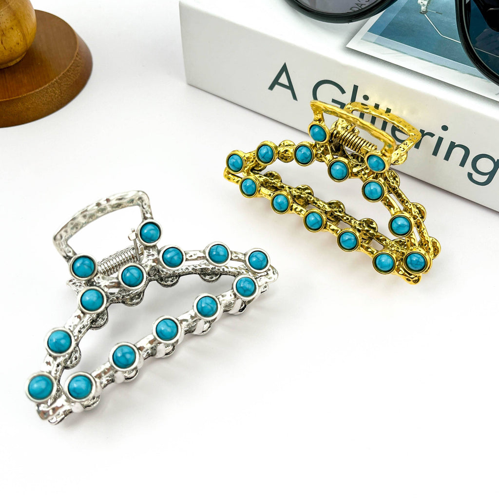 Turquoise Hair Claw Clip