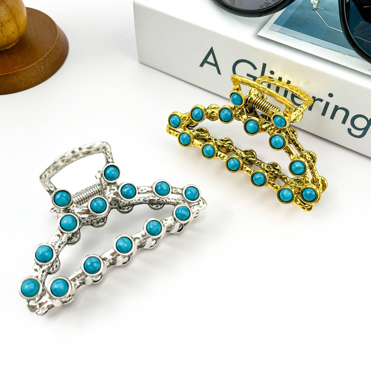 Turquoise Hair Claw Clip