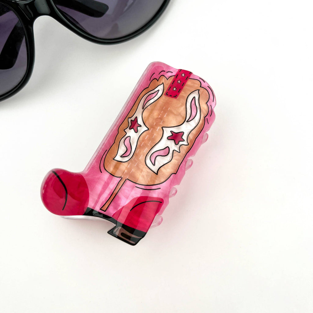 Cowboy Boot Hair Claw Clip