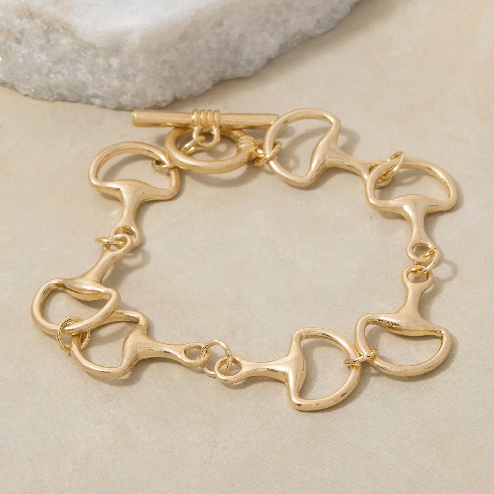 Horsebit Toggle Chain Bracelet