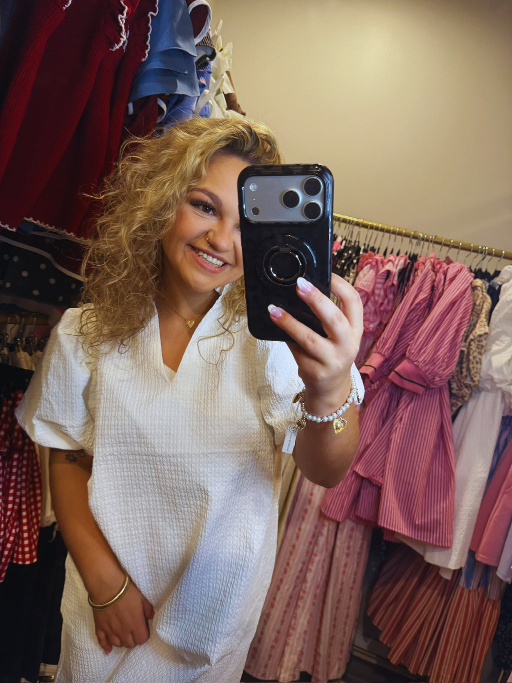 Textured Ruffle Sleeve Mini Dress