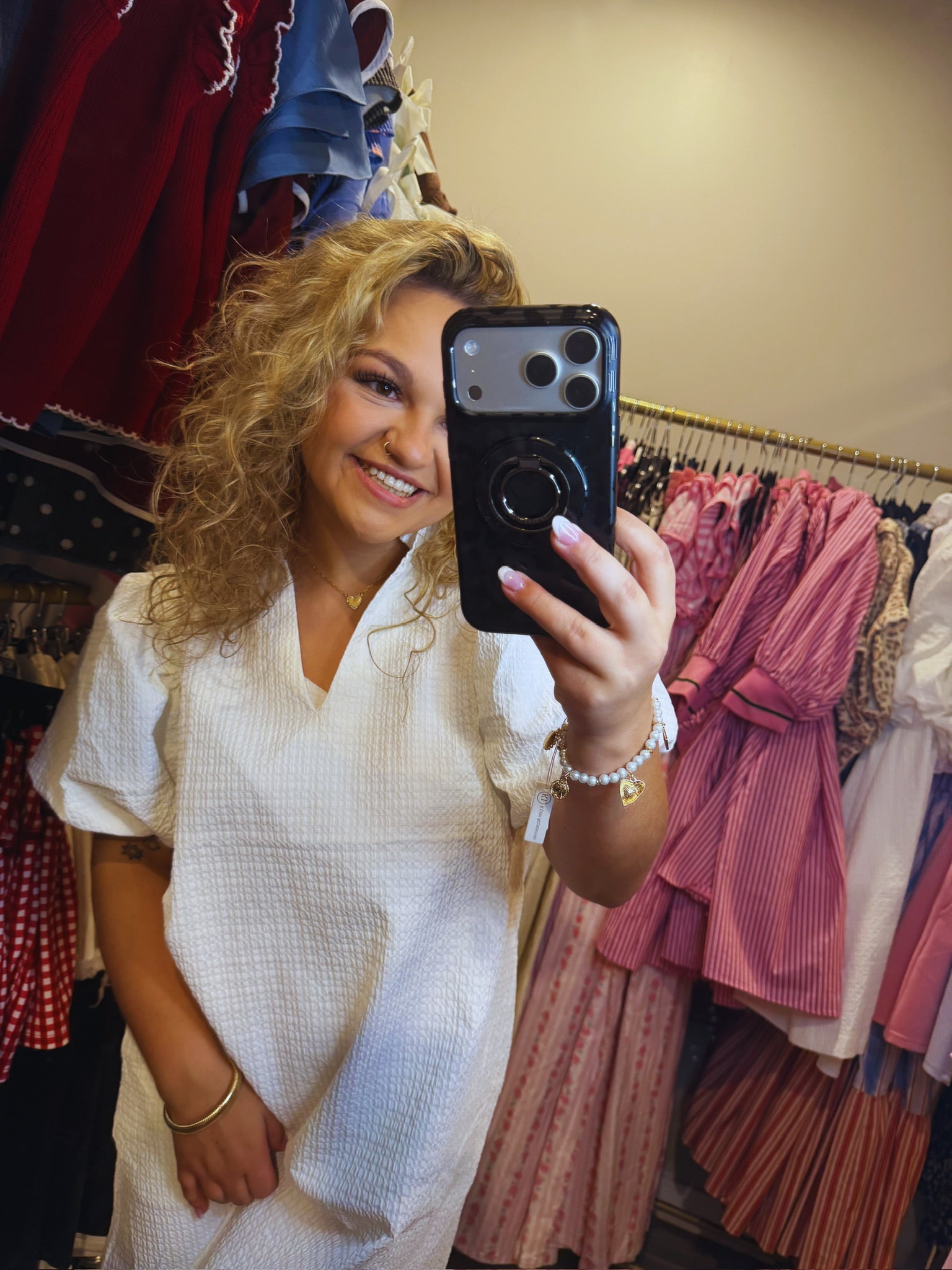 Textured Ruffle Sleeve Mini Dress