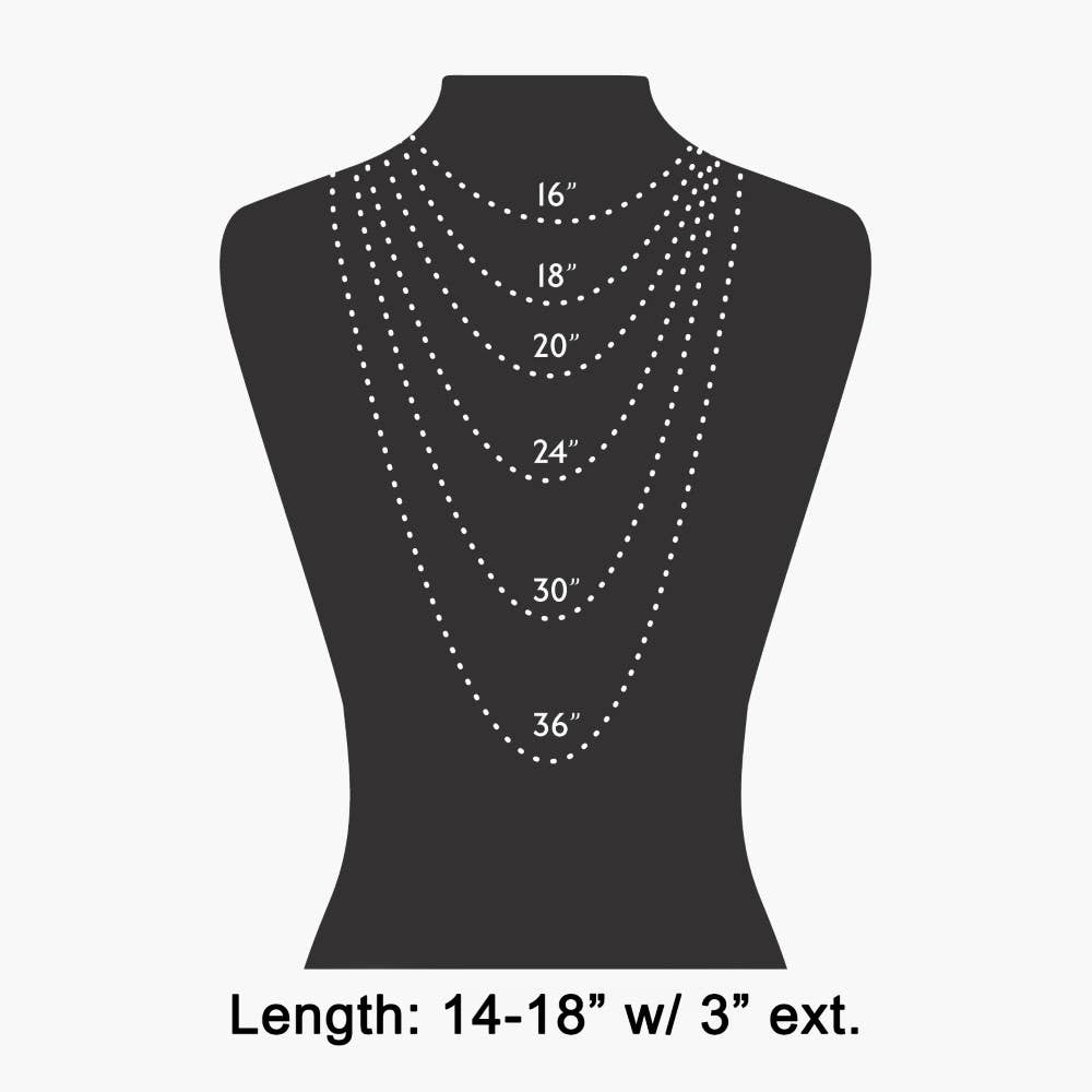 Layered Chain Interlock Bar Pendant Necklace