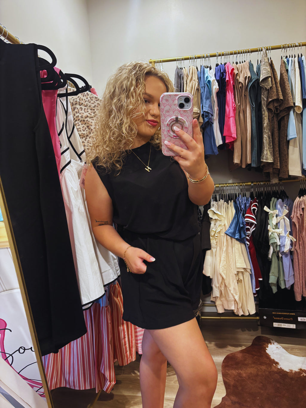 Meet & Greet Sleeveless Short Set Black
